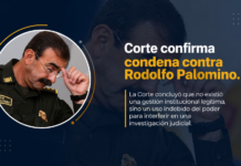 Corte confirma condena contra Rodolfo Palomino