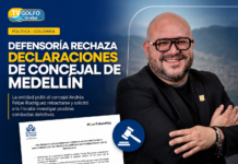 Defensoría rechaza declaraciones de concejal de Medellín