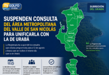 Consulta del Valle de San Nicolás será aplazada para coincidir con la de Urabá
