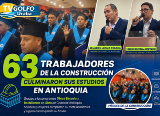 63 trabajadores de la construcción culminaron sus estudios en Antioquia