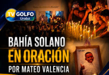 Bahía Solano se unió en oración por Mateo Valencia y las familias afectadas por el sismo