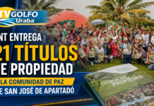 ANT entrega 21 títulos de propiedad a la Comunidad de Paz de San José de Apartadó