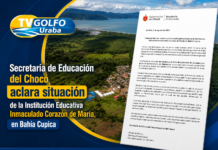 Secretaría de Educación del Chocó aclara situación de la Institución Educativa Inmaculado Corazón de María, en Bahía Cupica