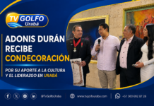 Adonis Durán recibe condecoración por su aporte a la cultura y liderazgo en Urabá