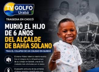 Muere en Quibdó el hijo del alcalde de Bahía Solano tras colapso de infraestructura escolar