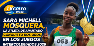 Sara Michell Mosquera, la atleta de Apartadó conquistó dos oros en los Juegos Intercolegiados 2026
