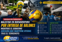 Malestar en Buenaventura por entrega de balones mientras el Gobierno asegura que mantiene ayudas tras el terremoto