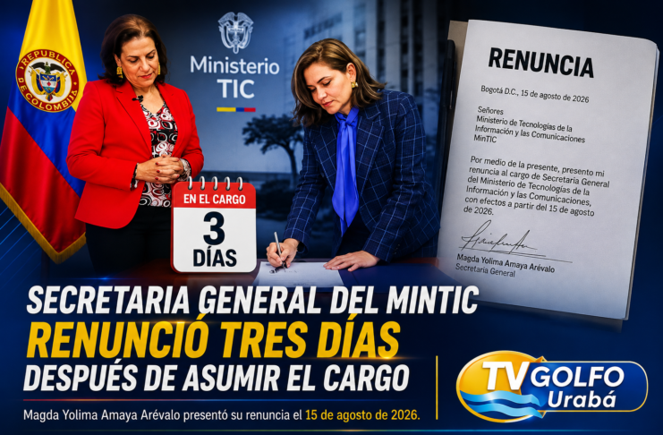 Secretaria general del MinTIC renunció tres días después de asumir el cargo