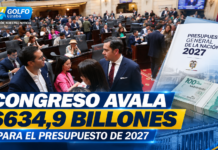 Congreso avala monto de $634,9 billones para el Presupuesto de 2027