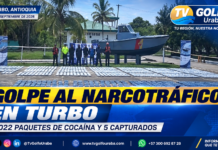 Golpe al narcotráfico en Turbo: incautan más de cuatro toneladas de cocaína y capturan a cinco personas