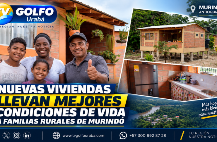 Nuevas viviendas llevan mejores condiciones de vida a familias rurales de Murindó