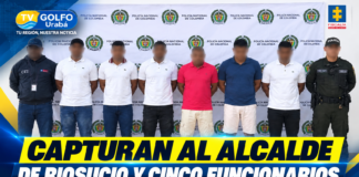 Capturan al alcalde de Riosucio Chocó, en Apartadó junto a cinco funcionarios