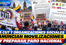 La CUT y organizaciones sociales anuncian movilizaciones y preparan paro nacional