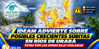 IDEAM advierte sobre posibles crecientes súbitas en ríos de Urabá: estas son las zonas bajo vigilancia
