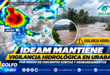 IDEAM mantiene vigilancia hidrológica en Urabá por riesgo de crecientes súbitas y desbordamientos