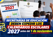 Secretarías deben expedir los calendarios escolares 2027 antes del 1 de noviembre