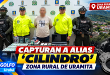 CAPTURAN A ALIAS ‘CILINDRO’, SEÑALADO COMO CABECILLA DEL CLAN DEL GOLFO EN ANTIOQUIA
