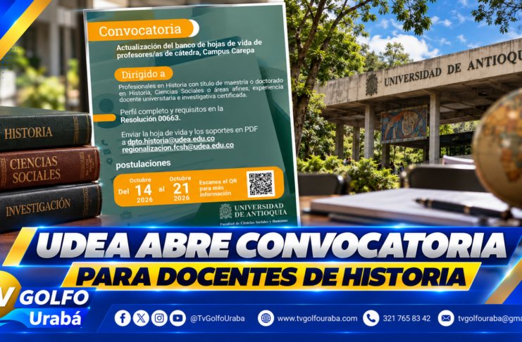 Universidad de Antioquia abre convocatoria para docentes de Historia