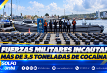 Fuerzas Militares incautaron más de 3,5 toneladas de cocaína en el mar Caribe y capturaron a cinco personas