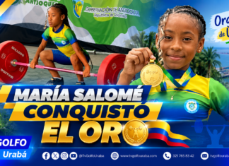 De Turbo a lo más alto del podio: María Salomé conquistó el oro