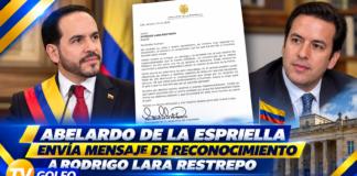 Abelardo de la Espriella envía mensaje de reconocimiento a Rodrigo Lara Restrepo
