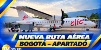 Clic anuncia nueva ruta aérea entre Bogotá y Apartadó