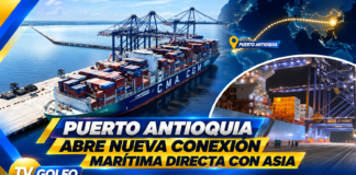 Puerto Antioquia abre nueva conexión marítima directa con Asia