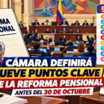 Cámara definirá nueve puntos clave de la reforma pensional antes del 30 de octubre