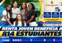 Renta Joven beneficia a 814 estudiantes de Urabá con transferencias de hasta $600.000