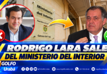 Rodrigo Lara sale del Ministerio del Interior tras 76 días