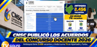 CNSC publicó acuerdos del Concurso Docente 2026: estas son las vacantes para Antioquia